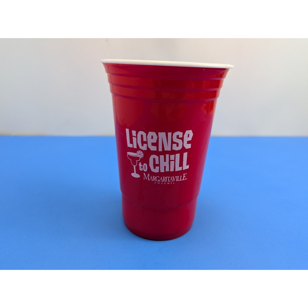 Margaritaville License To Chill Cozumel Red Solo Style Hard Plastic Cup Red